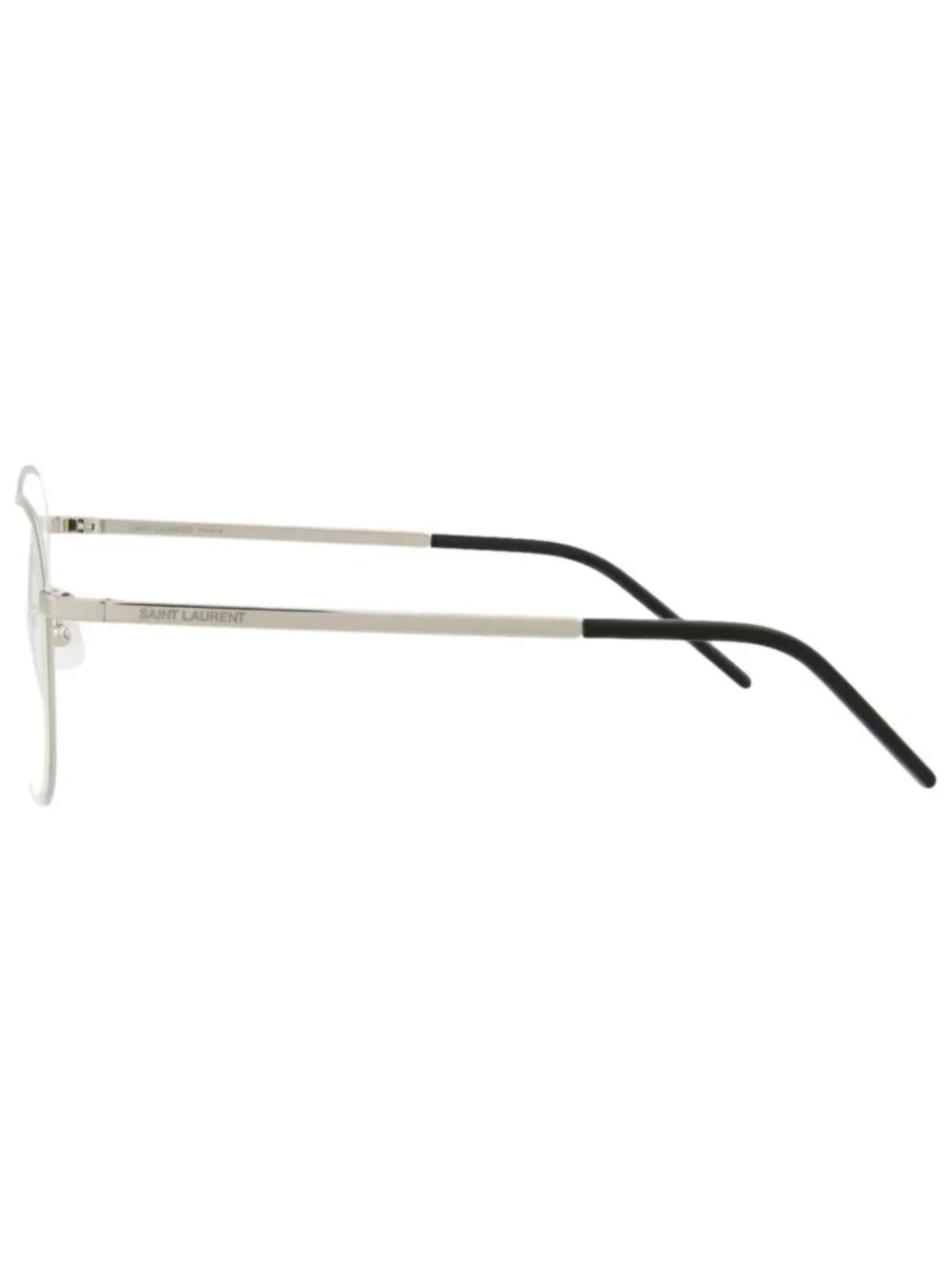 New Saint Laurent Women's Eyeglasses Round Oval Metal Frame Unisex Silver Silver